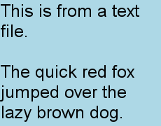 Caption with a text file example